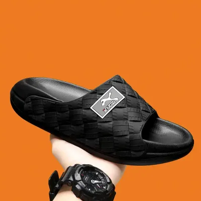 NON-SLIP SLIPPERS FOR MEN BLACK